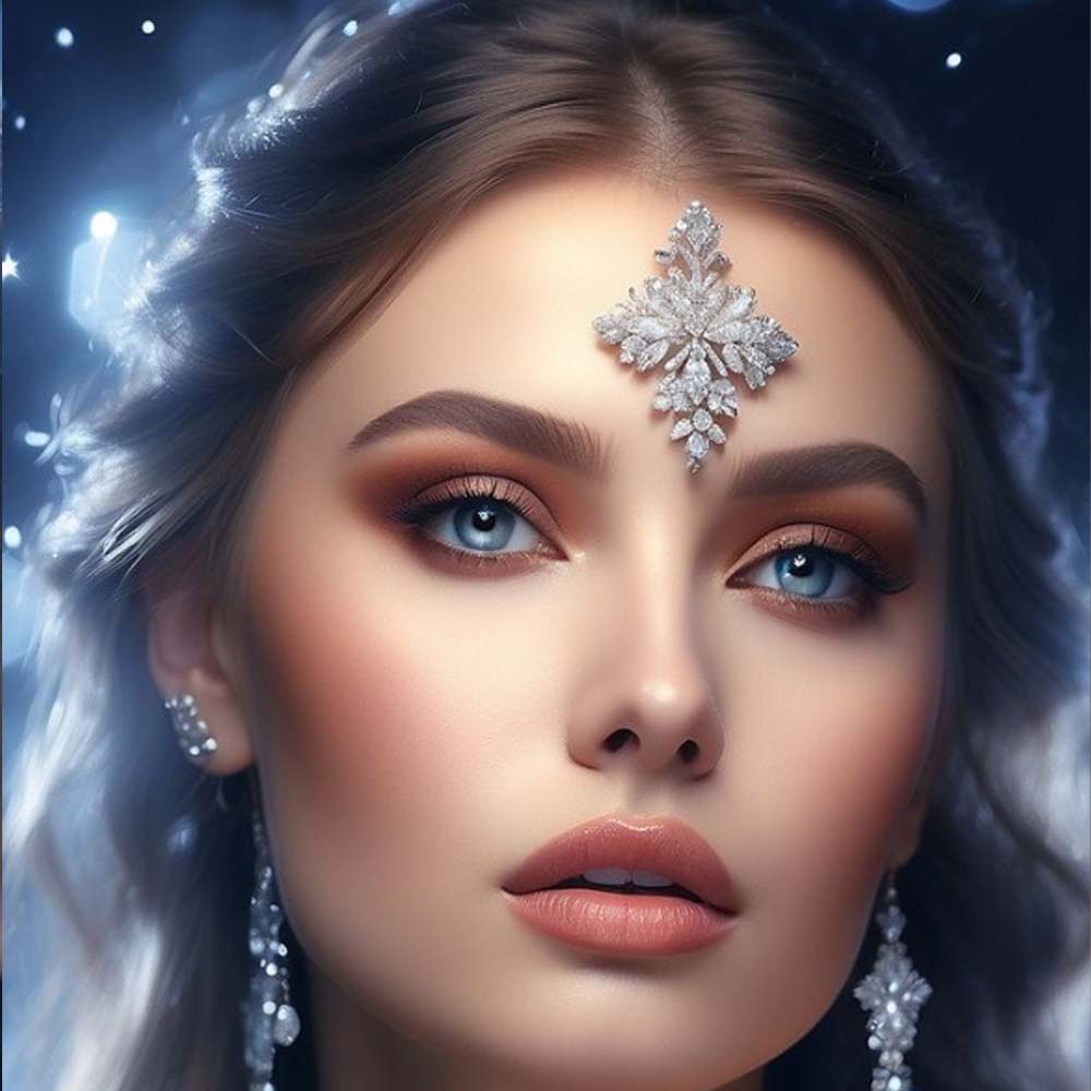 Body Jewelry Indian - Stonefans 기하학적 이마 스티커, 인도 웨딩