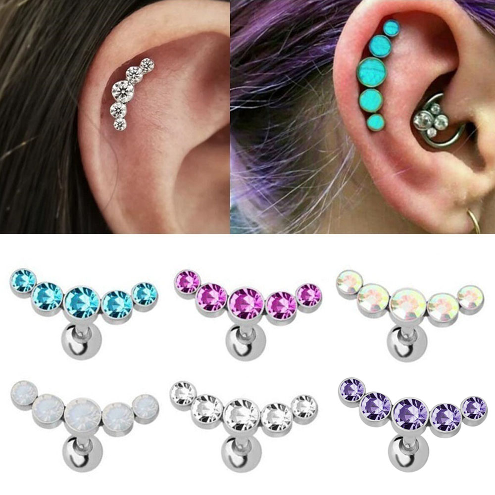Body Jewelry Cartilage Earrings - 1개 패션 16G 스테인리스 스틸 바
