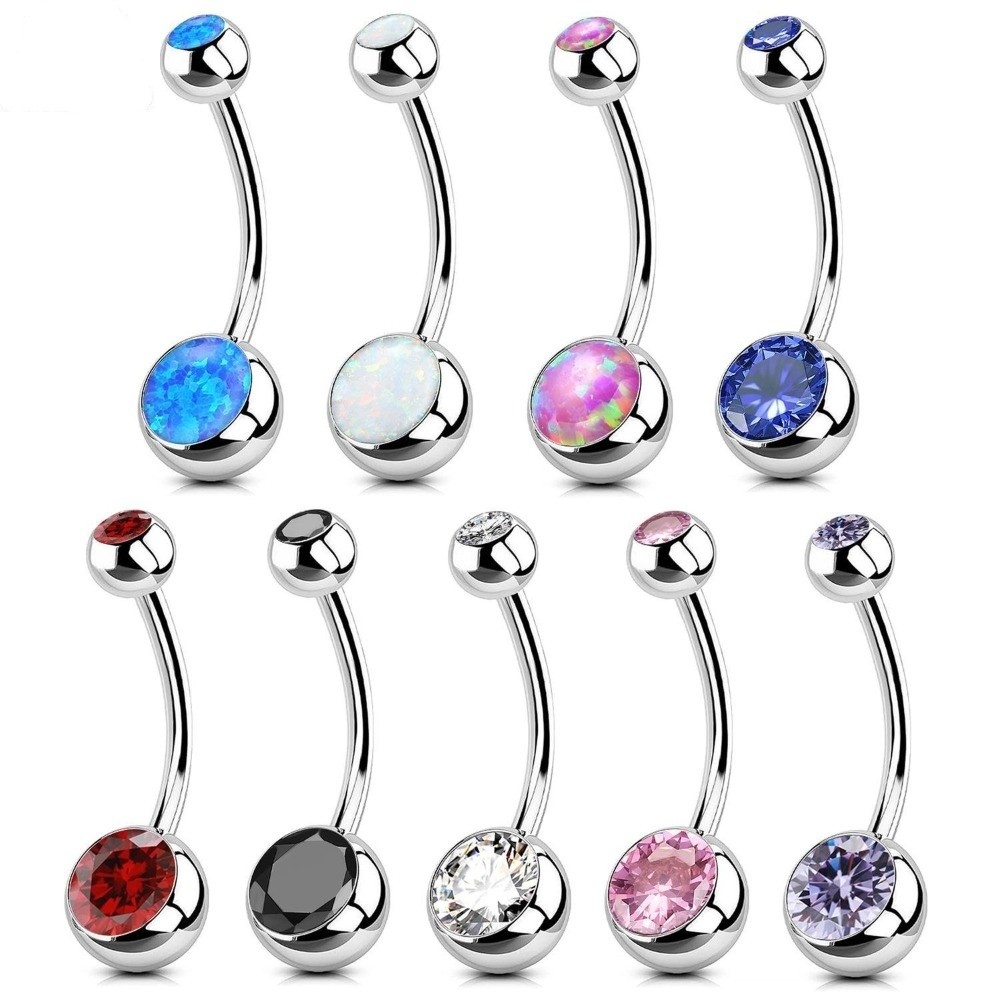 Body Jewelry High Quality - 고품질 티타늄 소재 배꼽 링 곡선형