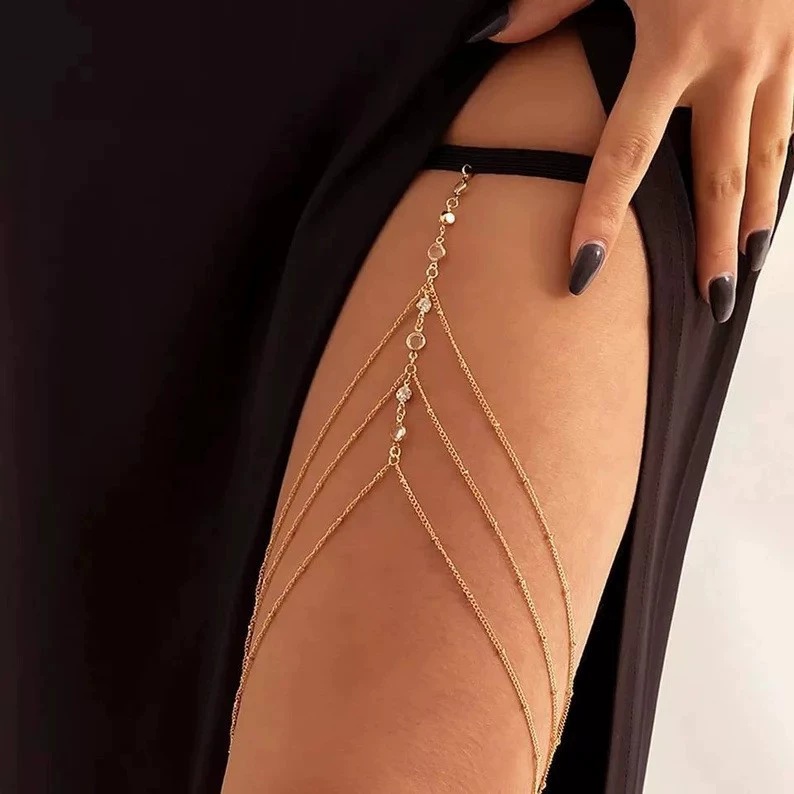2025 신상 여성 보헤미안 허벅지 체인 심플 스타 바 - Body Jewelry Thigh Chain 리뷰 및 가격
