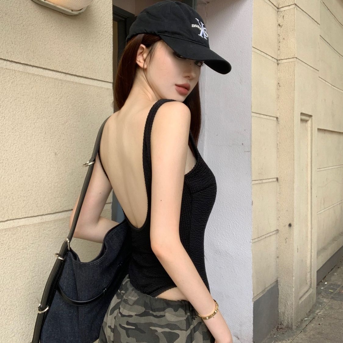블랙 스트랩 바디수트 섹시한 백리스 리브 바디수트 롬퍼 - Body Jewelry Women 리뷰 및 가격