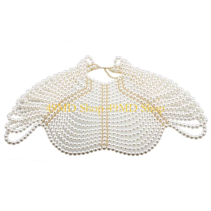 49MD 우아한 여성 목도리 멀티 레이어 파란색 가슴  - Body Jewelry Women 리뷰 및 가격
