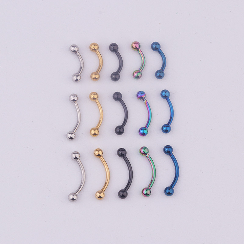5개/세트 16G 316L 스테인리스 스틸 곡선형 바벨 - Body Jewelry Lot 리뷰 및 가격
