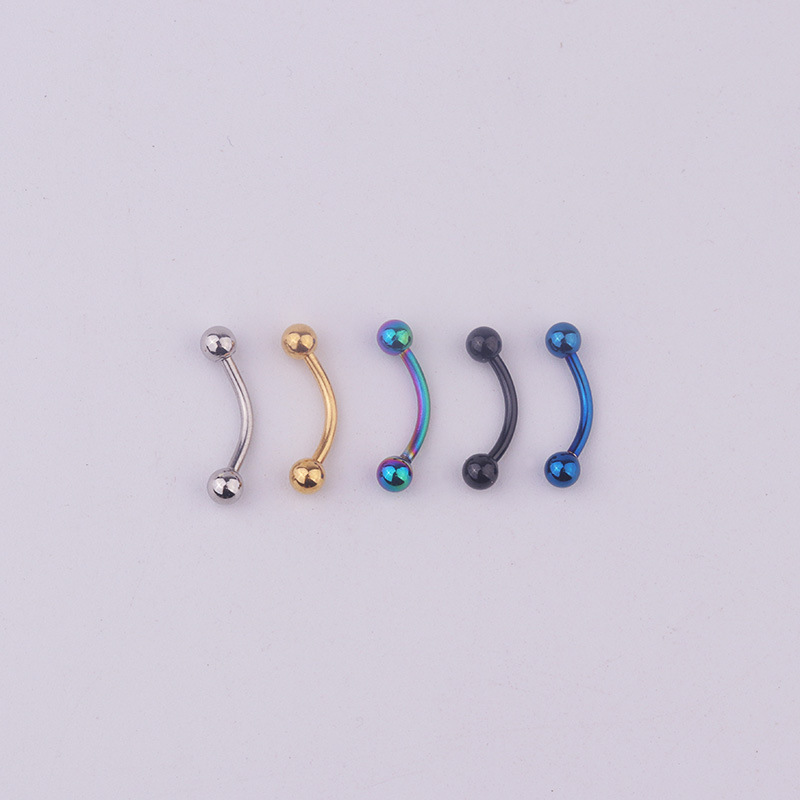 5개/세트 16G 316L 스테인리스 스틸 곡선형 바벨 - Body Jewelry Lot 리뷰 및 가격