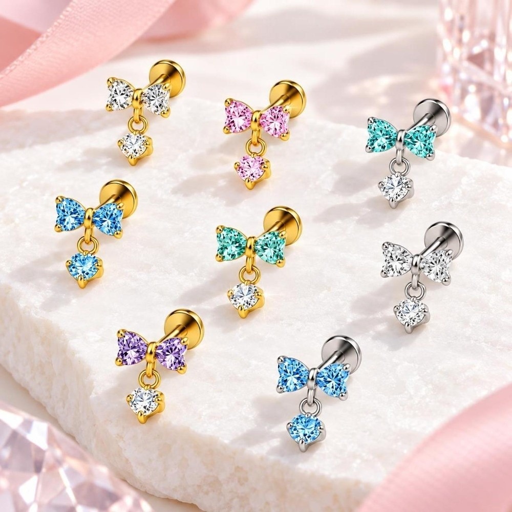 G23 티타늄 소재의 귓바퀴 피어싱용 스터드형 귀걸이, - Body Jewelry Cartilage Earrings 리뷰 및 가격