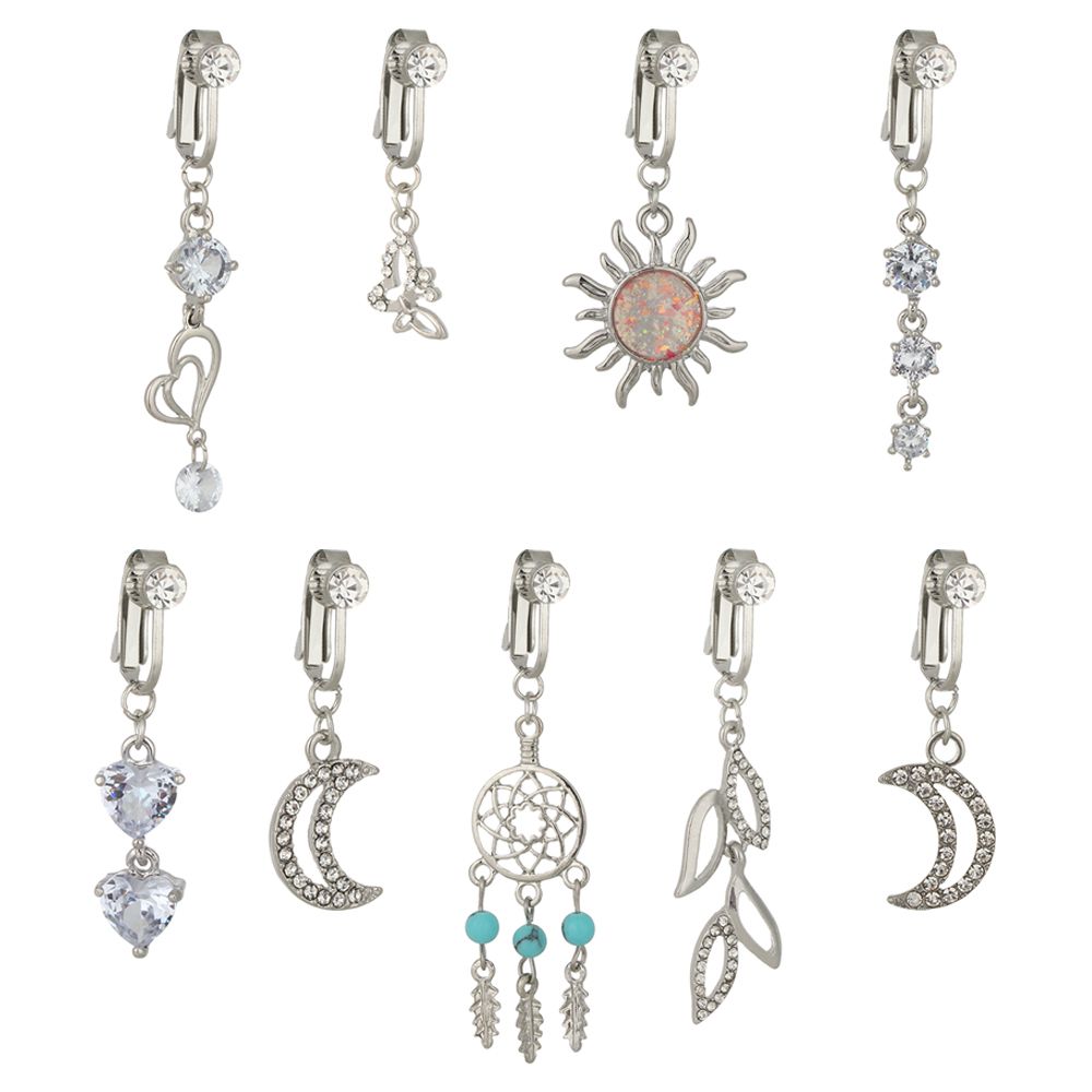 가짜 배꼽 나비 피어싱 하트 클립, 배꼽 가짜 피어싱  - Body Jewelry Cartilage Earrings 리뷰 및 가격