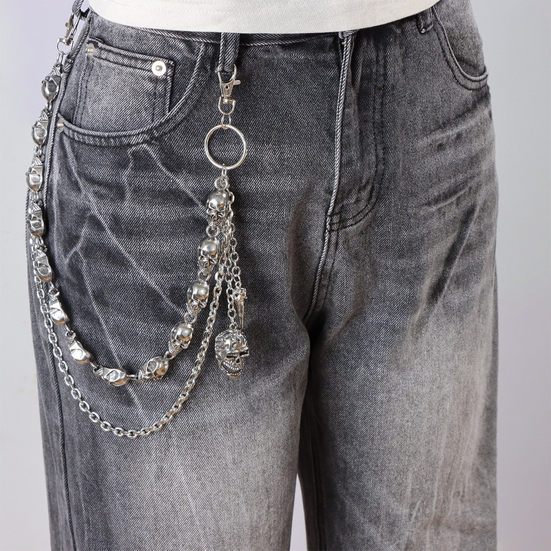 멀티 레이어 스컬 비즈 팬츠 체인 고딕 펑크 메탈 허리 - Body Jewelry Waist 리뷰 및 가격