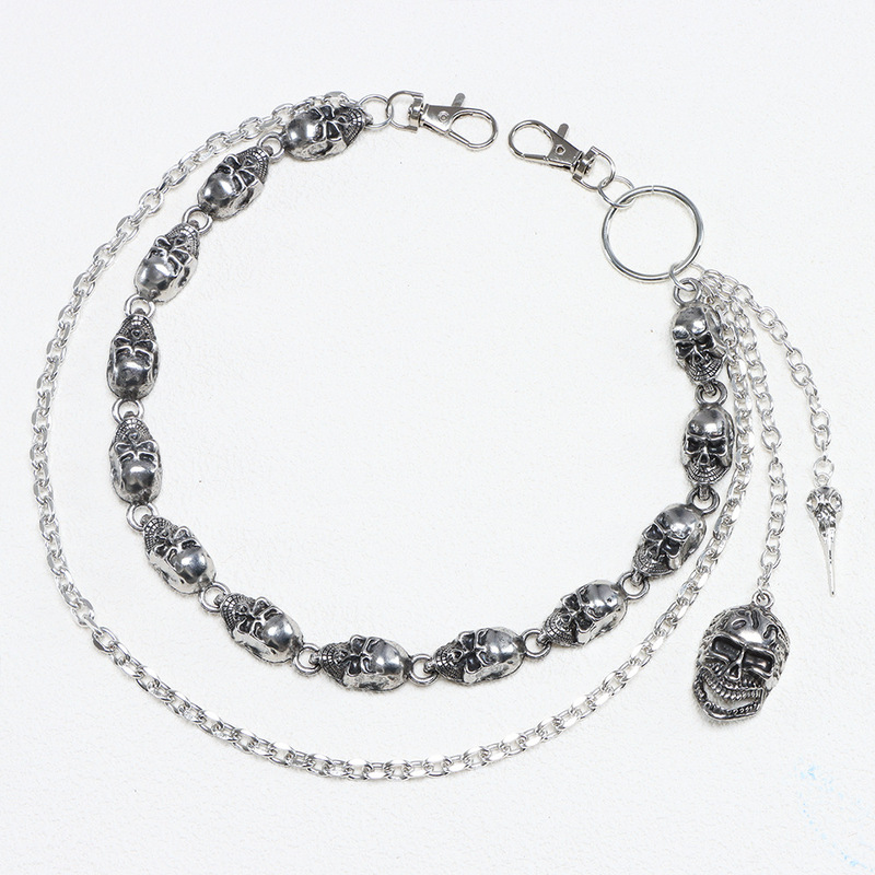 멀티 레이어 스컬 비즈 팬츠 체인 고딕 펑크 메탈 허리 - Body Jewelry Waist 리뷰 및 가격