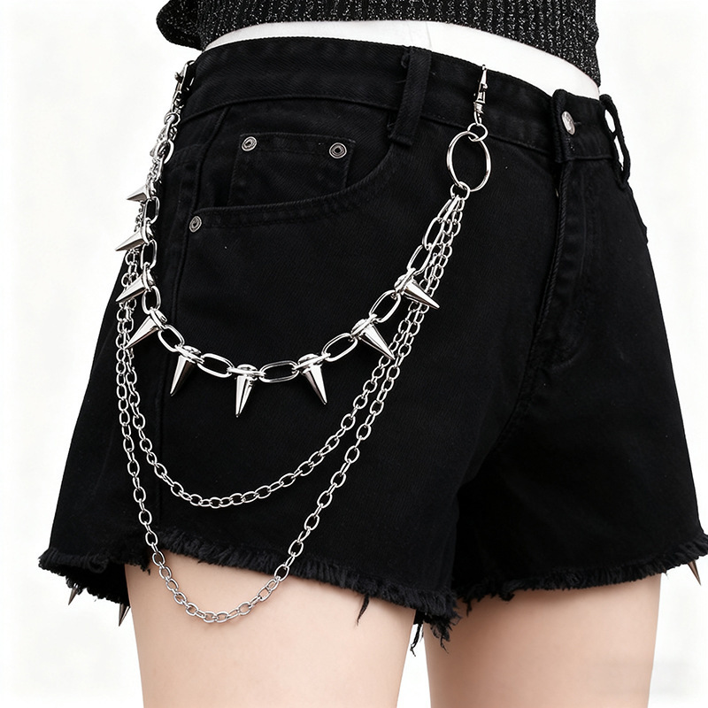유니섹스 힙합 펑크 록 메탈 허리 체인 팬츠 키링 바지 - Body Jewelry Waist 리뷰 및 가격