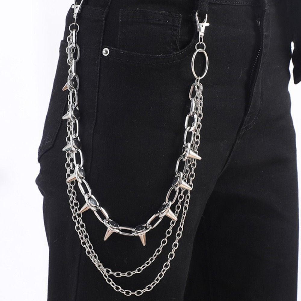 유니섹스 힙합 펑크 록 메탈 허리 체인 팬츠 키링 바지 - Body Jewelry Waist 리뷰 및 가격