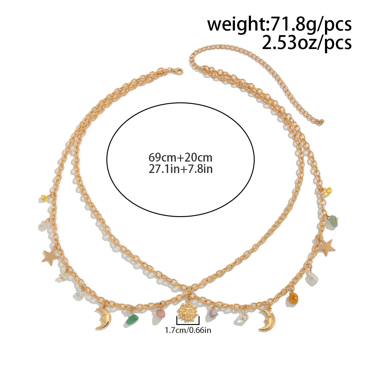 Boho 스타 문 태양 펜던트 허리 체인 2025 여성 - Body Jewelry Waist Chains 리뷰 및 가격