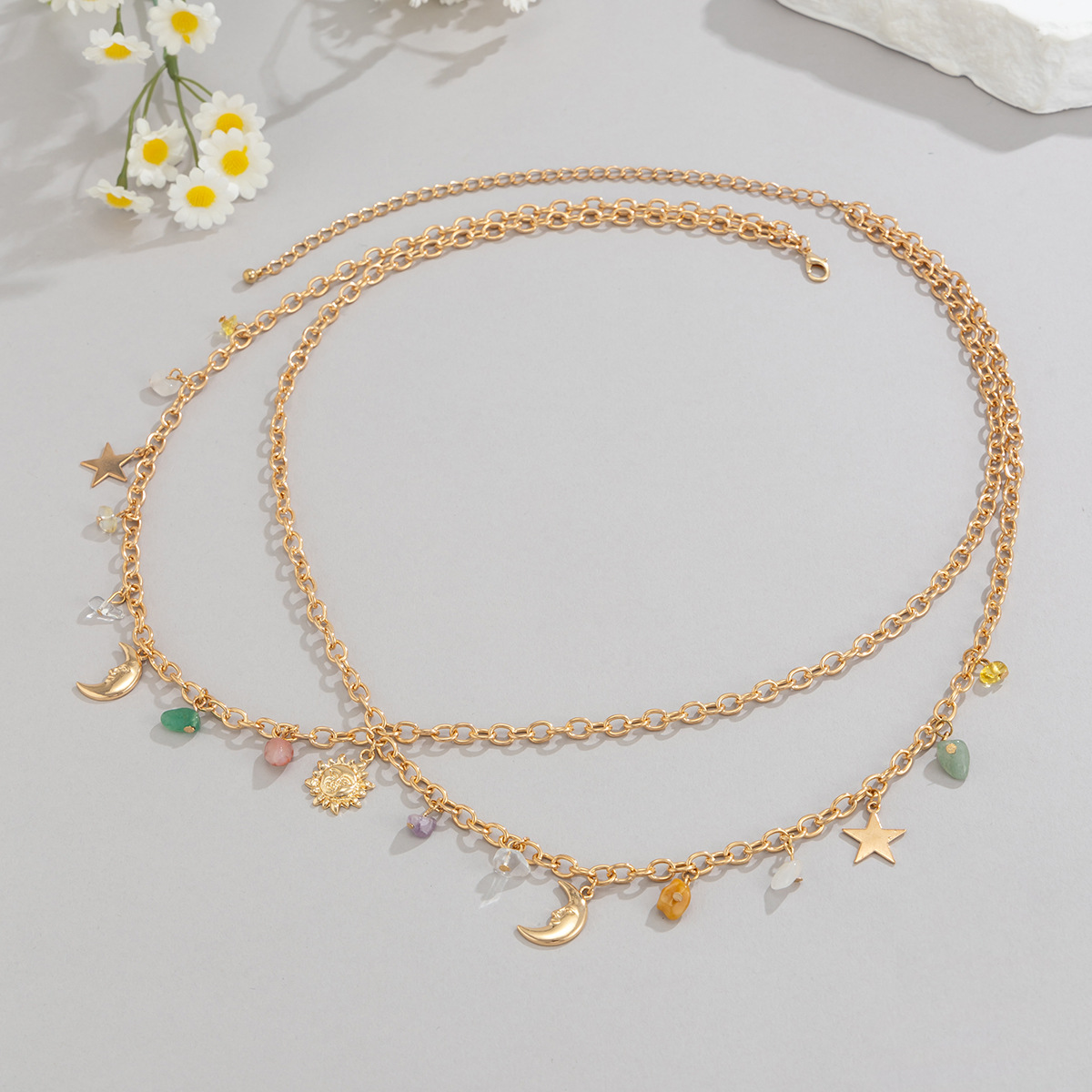 Boho 스타 문 태양 펜던트 허리 체인 2025 여성 - Body Jewelry Waist Chains 리뷰 및 가격