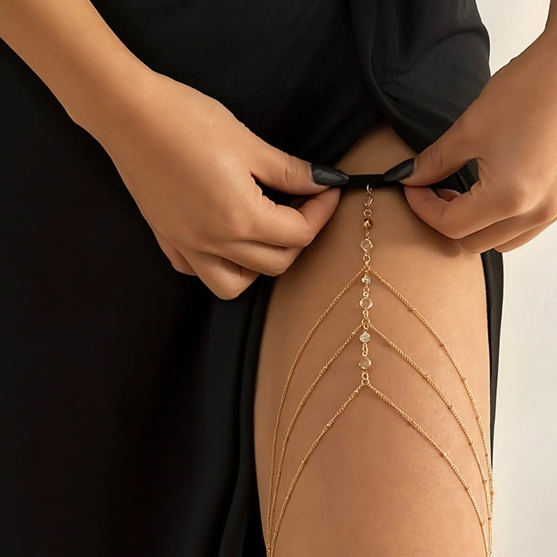 여성 여름 섹시 태슬 멀티 레이어 조절 가능한 탄성 밴 - Body Jewelry Thigh Chain 리뷰 및 가격