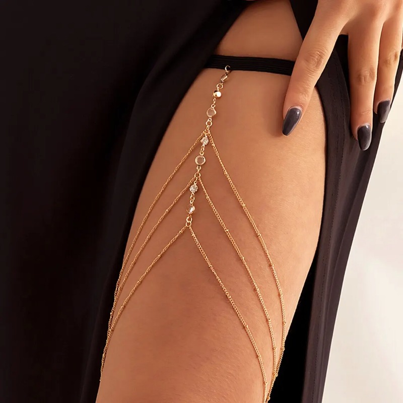 여성 여름 섹시 태슬 멀티 레이어 조절 가능한 탄성 밴 - Body Jewelry Thigh Chain 리뷰 및 가격