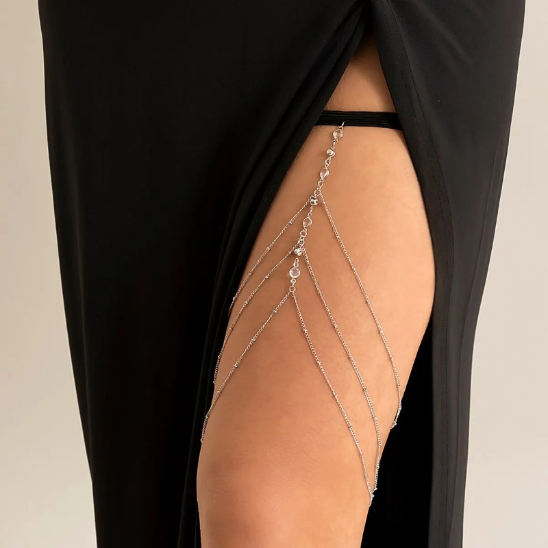 여성 여름 섹시 태슬 멀티 레이어 조절 가능한 탄성 밴 - Body Jewelry Thigh Chain 리뷰 및 가격