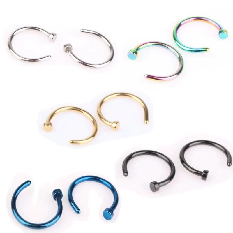 6개/세트 펑크 쥬얼리 가짜 코링 후프 립 코링 C형  - Body Jewelry Lot 리뷰 및 가격
