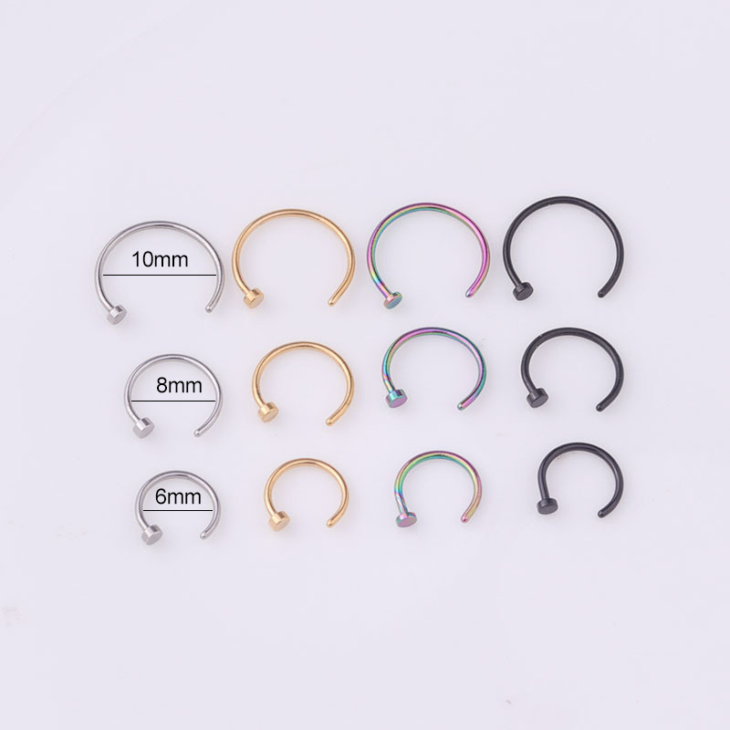 6개/세트 펑크 쥬얼리 가짜 코링 후프 립 코링 C형  - Body Jewelry Lot 리뷰 및 가격