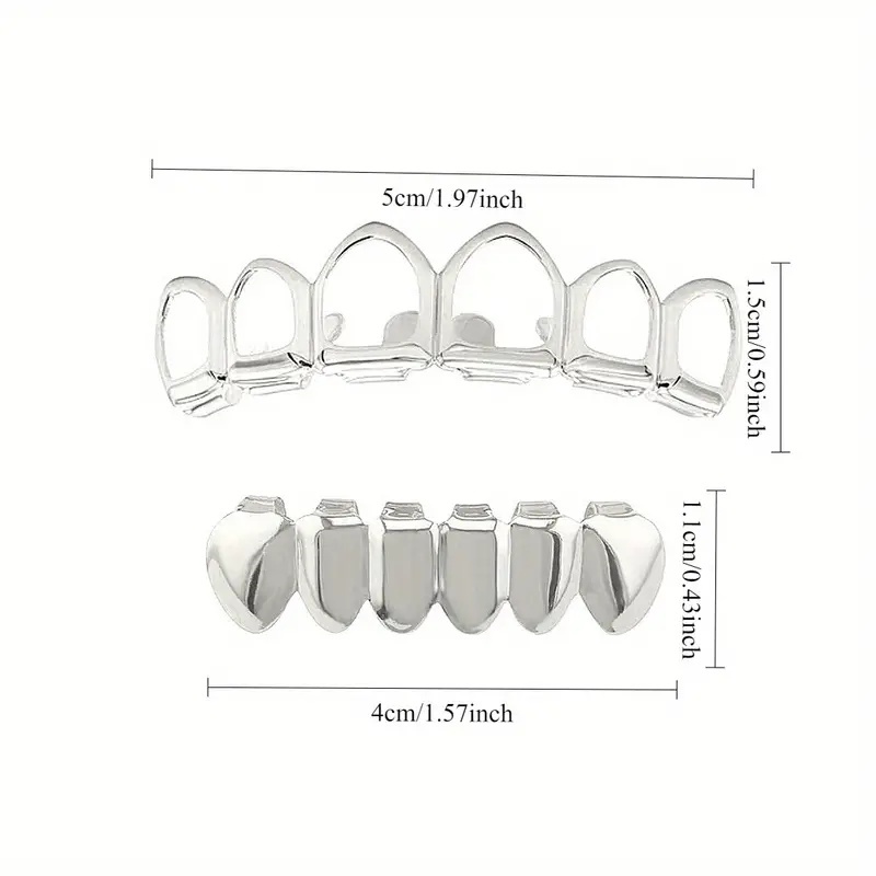 세련된 6개의 치아 중공/부드러운 하부 치아 힙합 치아 - Body Jewelry Lot 리뷰 및 가격