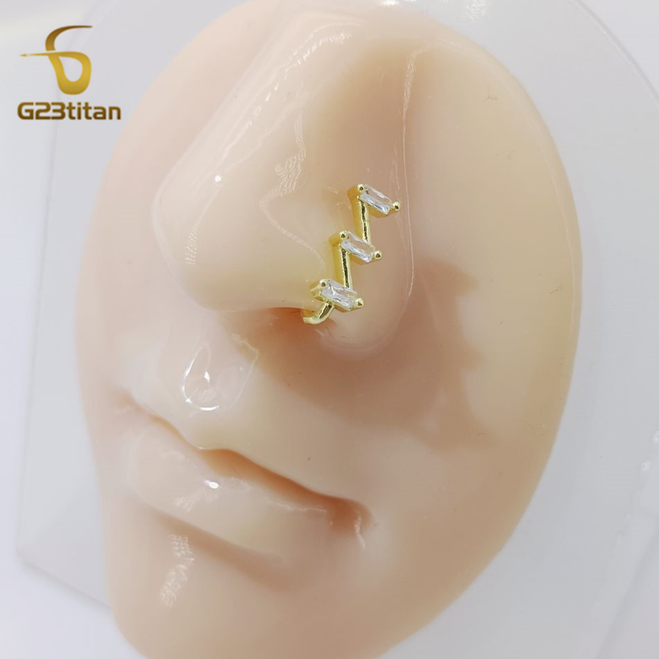여성용 가짜 코 피어싱 링, 골든 크리스탈 구리 클립, - Body Jewelry Cartilage Earrings 리뷰 및 가격