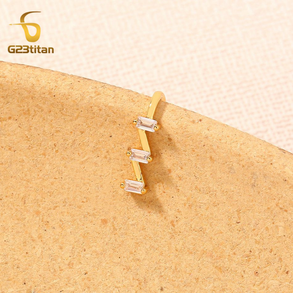 여성용 가짜 코 피어싱 링, 골든 크리스탈 구리 클립, - Body Jewelry Cartilage Earrings 리뷰 및 가격