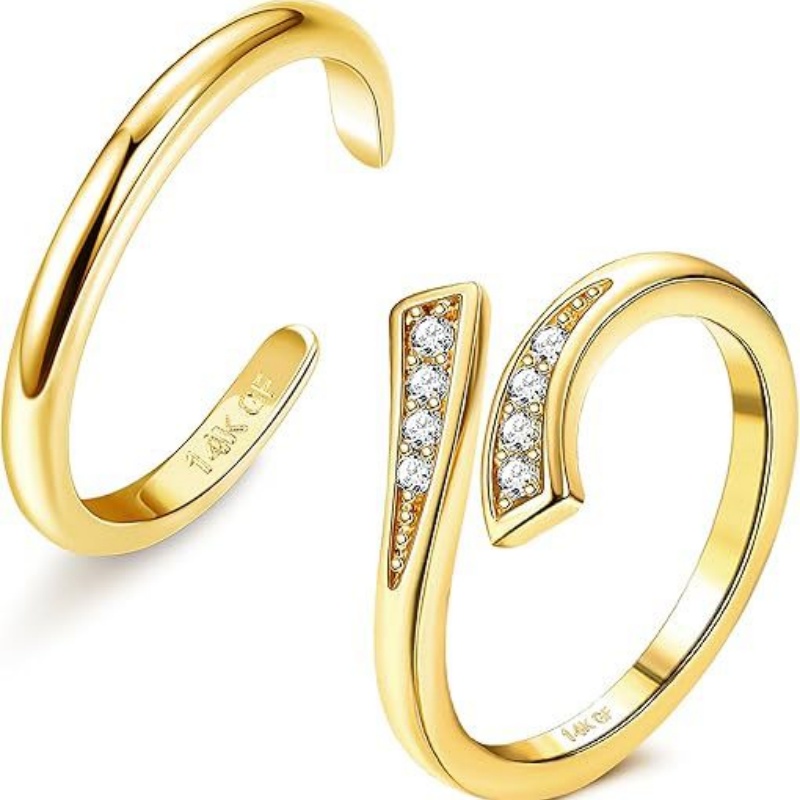 여성용 14K 금도금 조절 가능 지르콘 발찌 투피스 세 - Body Jewelry Lot 리뷰 및 가격