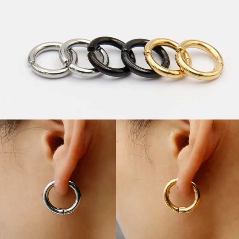 남성 여성을위한 2/6Pcs 가짜 Huggie 후프 귀 - Body Jewelry Cartilage Earrings 리뷰 및 가격