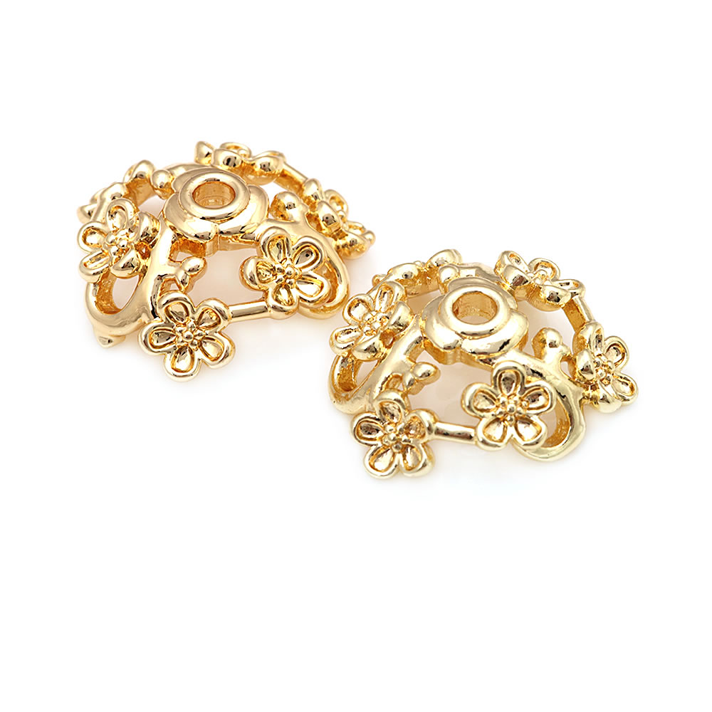 여성용 황동 꽃 모양 특수 비즈 캡 하이 퀄리티, DI - Body Jewelry High Quality 리뷰 및 가격