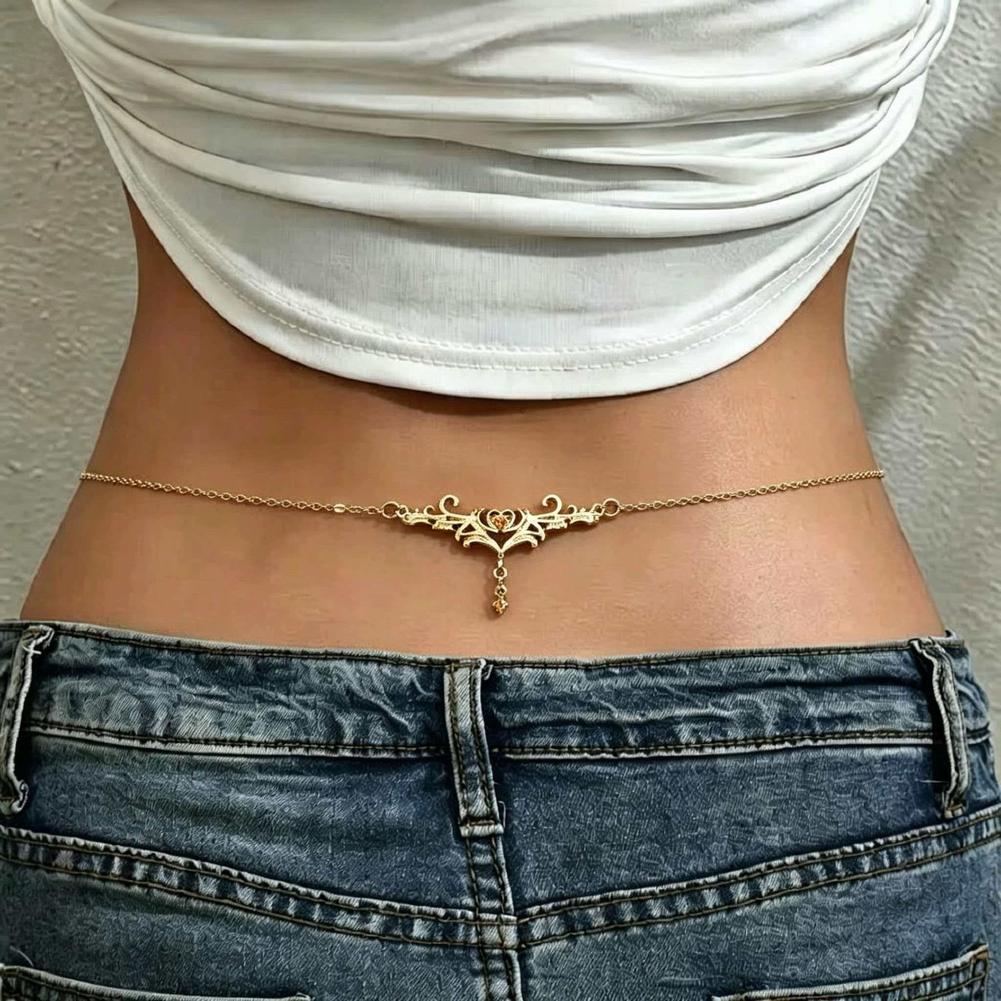 여성 패션 허리 체인 우아하고 섹시한 지르콘 하트 날개 - Body Jewelry Waist Chains 리뷰 및 가격