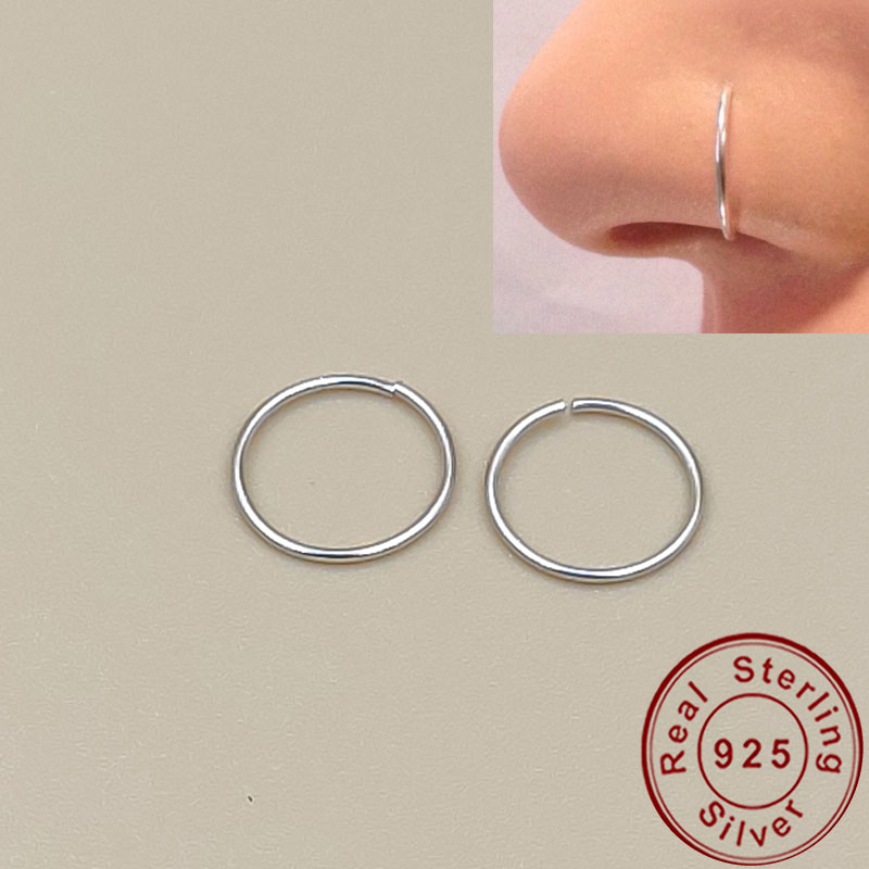 여성용 925 실버 코 링 립 링 피어싱 쥬얼리, 연골 - Body Jewelry Cartilage Earrings 리뷰 및 가격