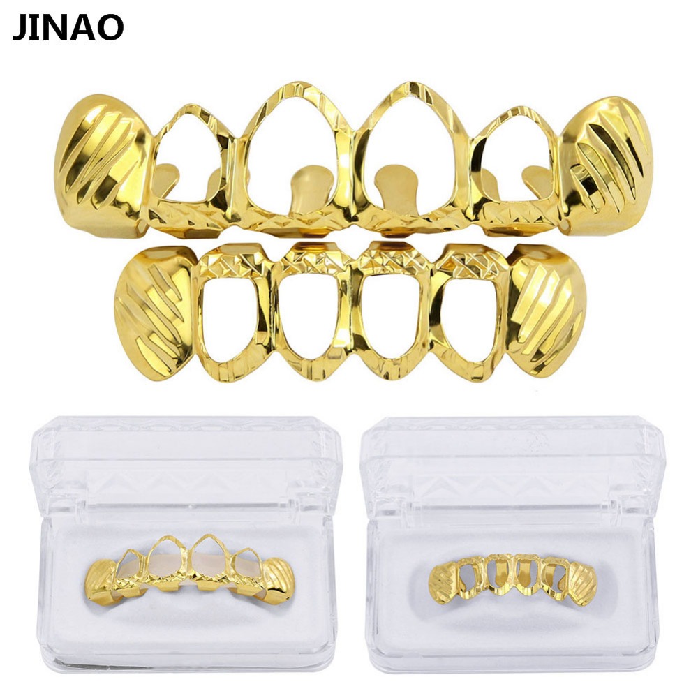 JINAO-신상 맞춤 D-컷 그릴 세트, 순금 도금,  - Body Jewelry Lot 리뷰 및 가격