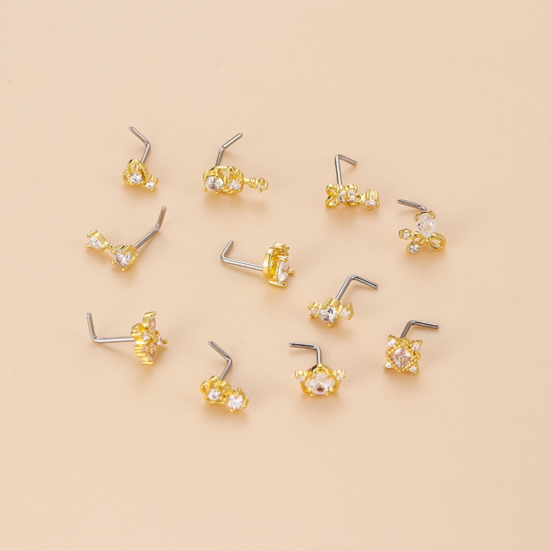 1PC 20G 316L 외과 스테인레스 스틸 CZ 매달 - Body Jewelry Indian 리뷰 및 가격