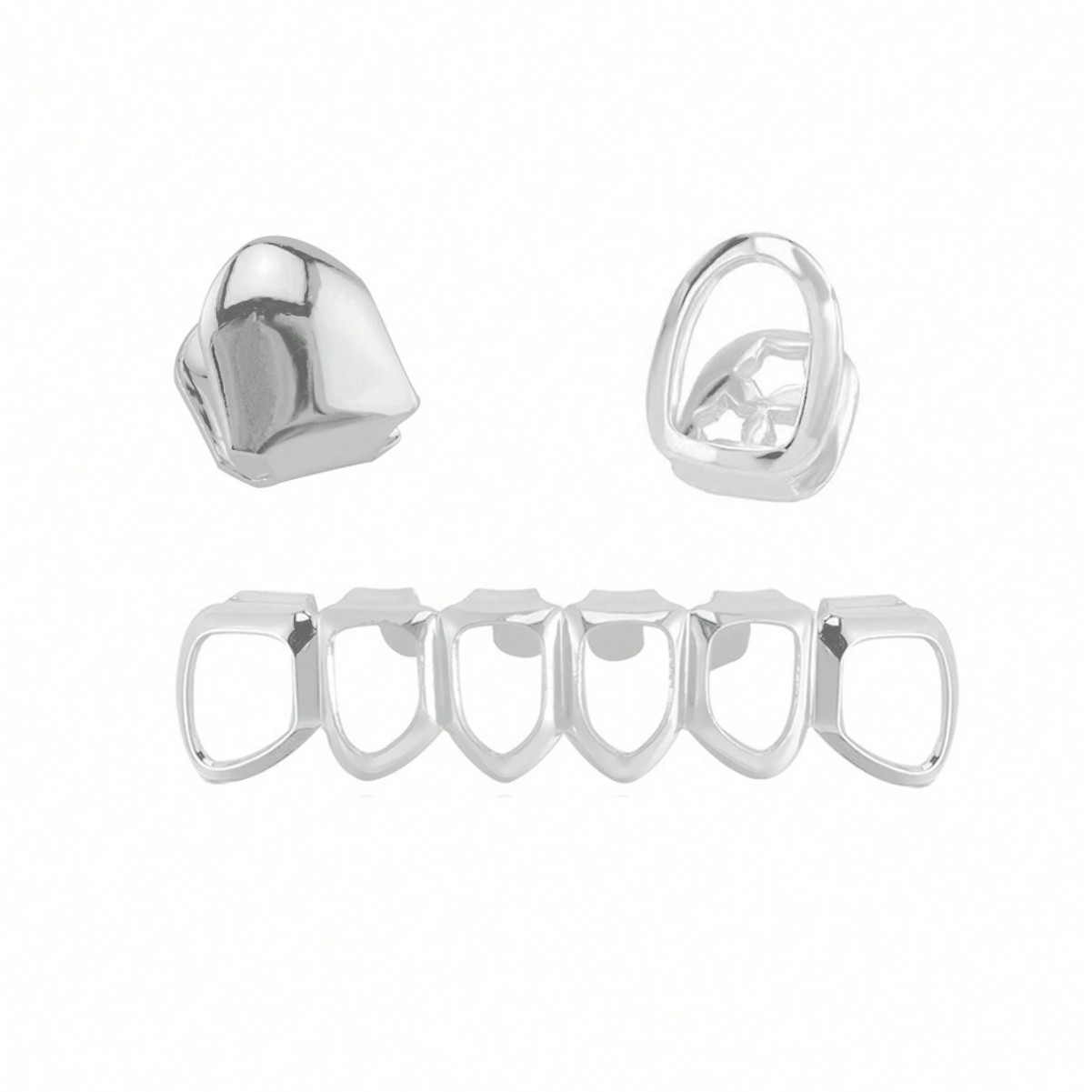 핫세일 6구멍 플랫 치아 힙합 브레이스, 치아 3피스  - Body Jewelry Lot 리뷰 및 가격