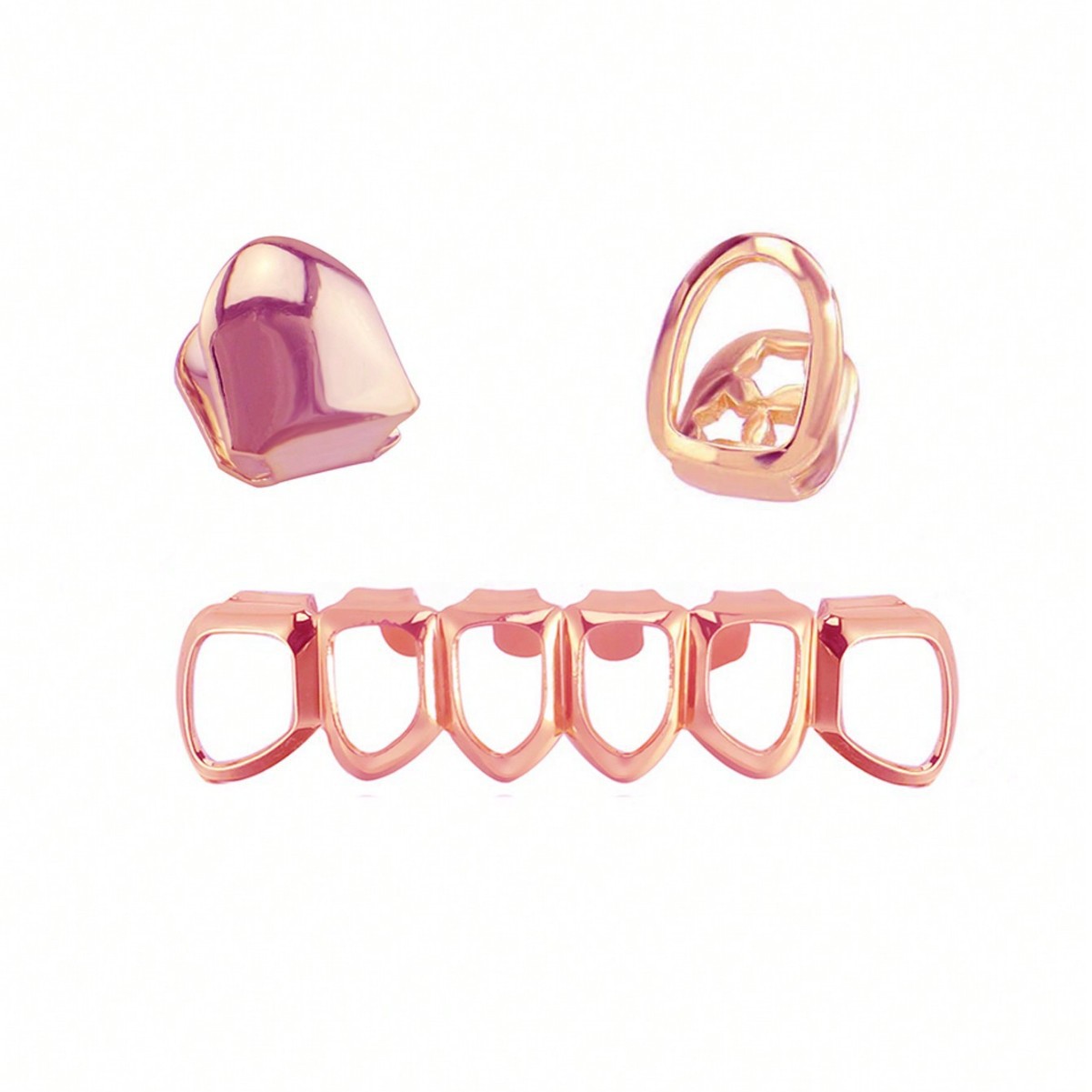 핫세일 6구멍 플랫 치아 힙합 브레이스, 치아 3피스  - Body Jewelry Lot 리뷰 및 가격