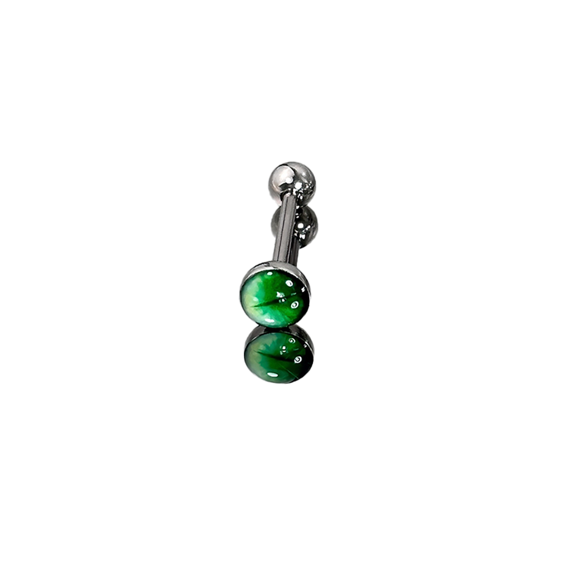 1개 고품질 트렌디 그린 스파클링 크로스 매직 퓨필 티 - Body Jewelry High Quality 리뷰 및 가격