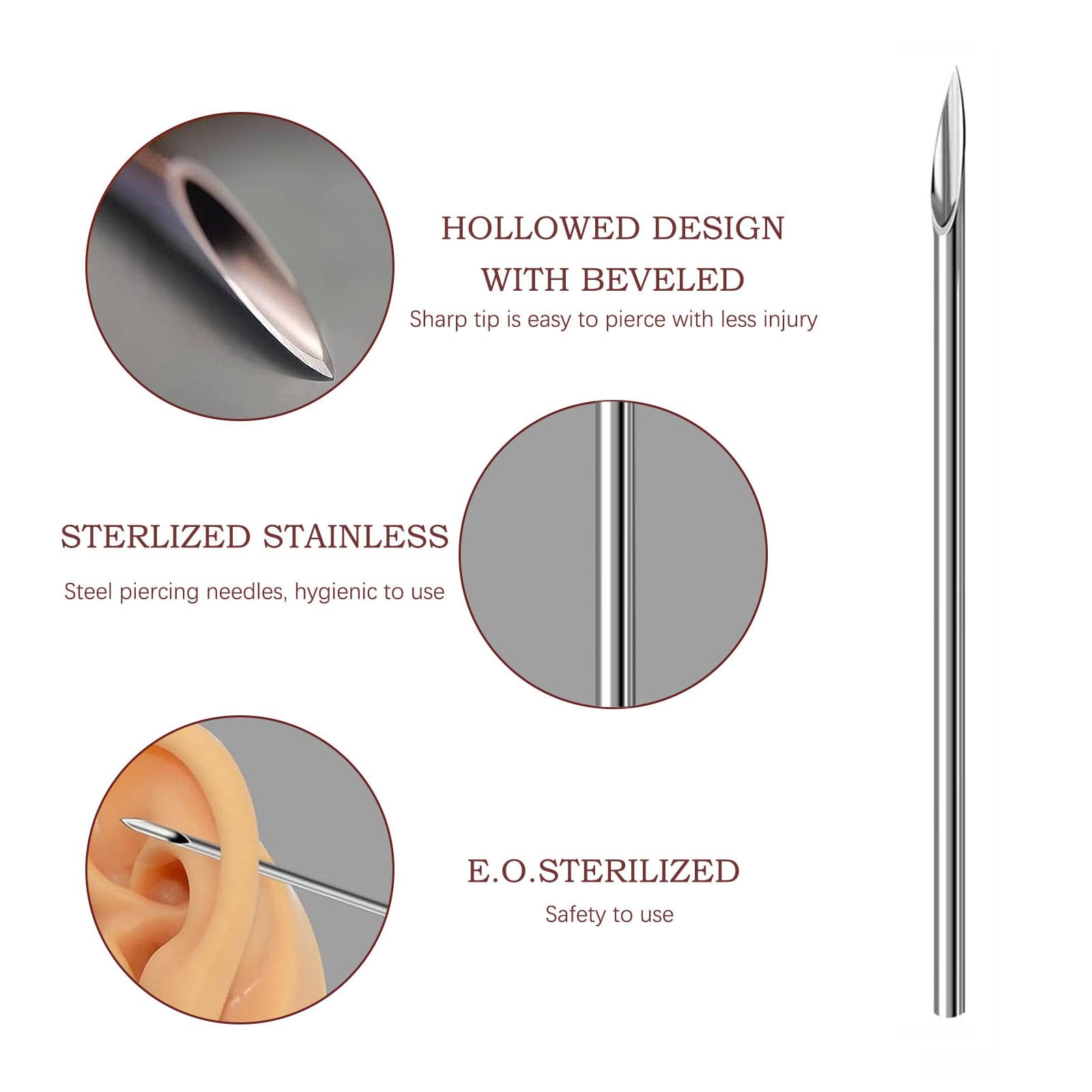 일회용 피어싱 바늘 스테인리스 스틸 12G 14G 16 - Flat Back Labret Stud 리뷰 및 가격