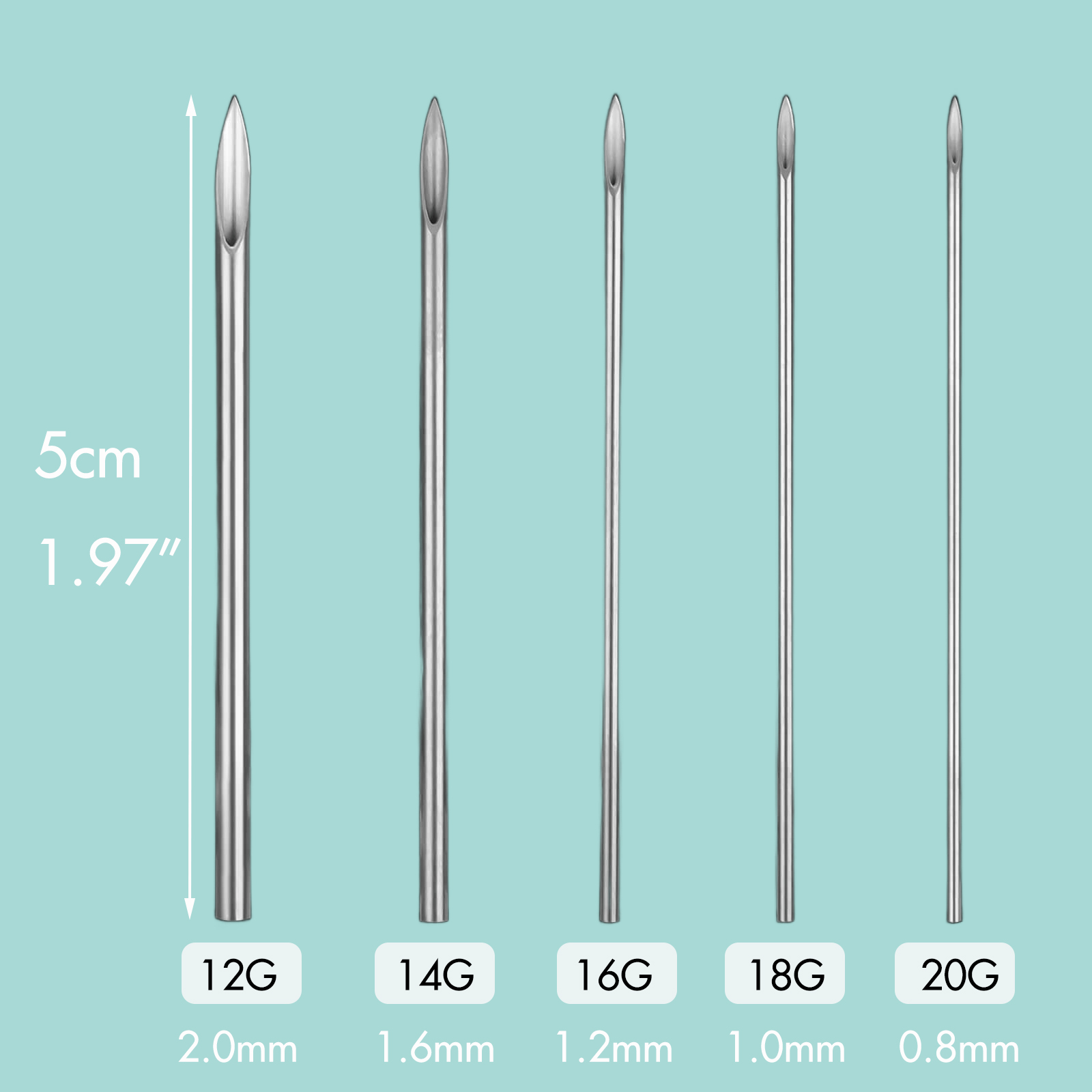 일회용 피어싱 바늘 스테인리스 스틸 12G 14G 16 - Flat Back Labret Stud 리뷰 및 가격