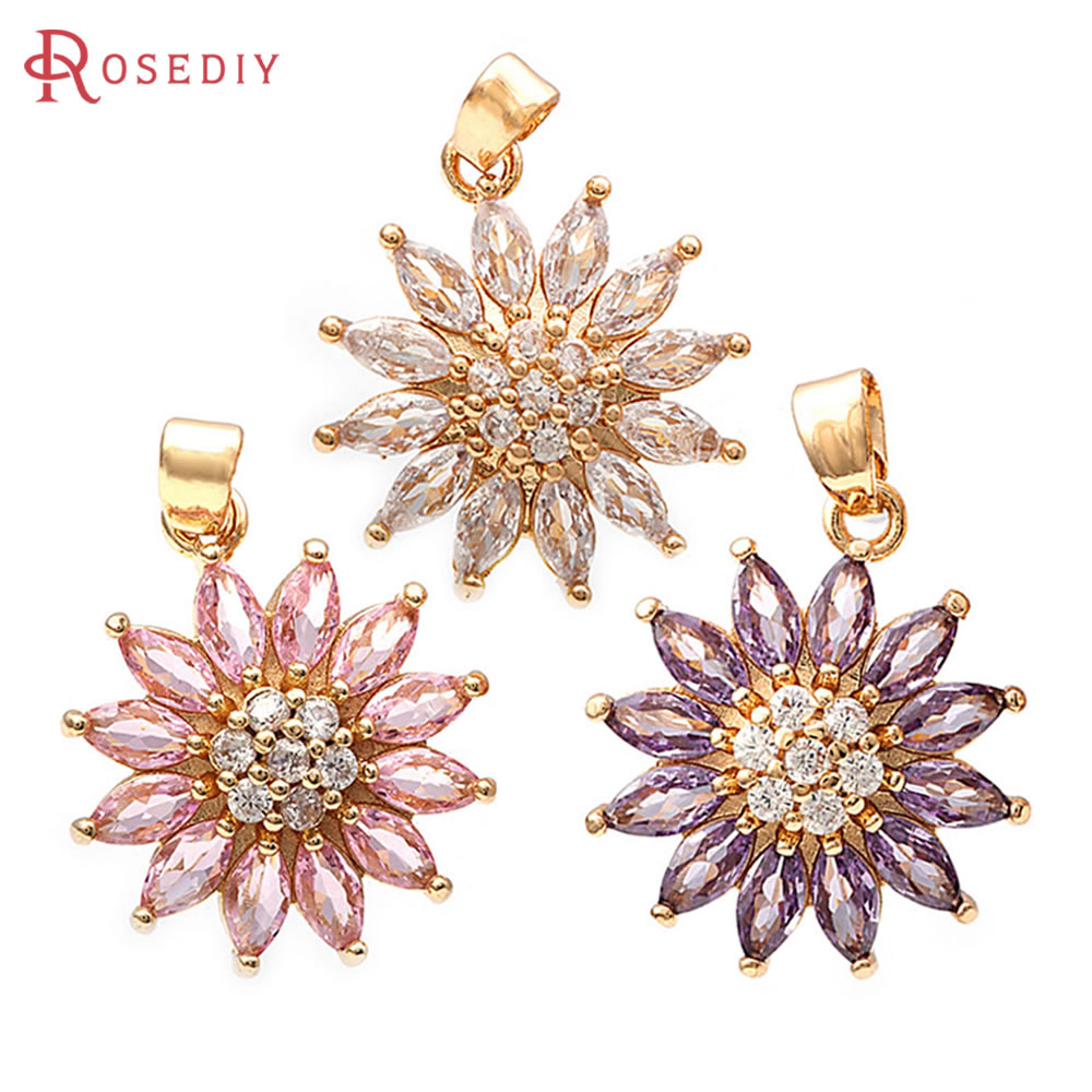 18K 골드 컬러 황동 해바라기 데이지 참 펜던트 고품 - Body Jewelry High Quality 리뷰 및 가격