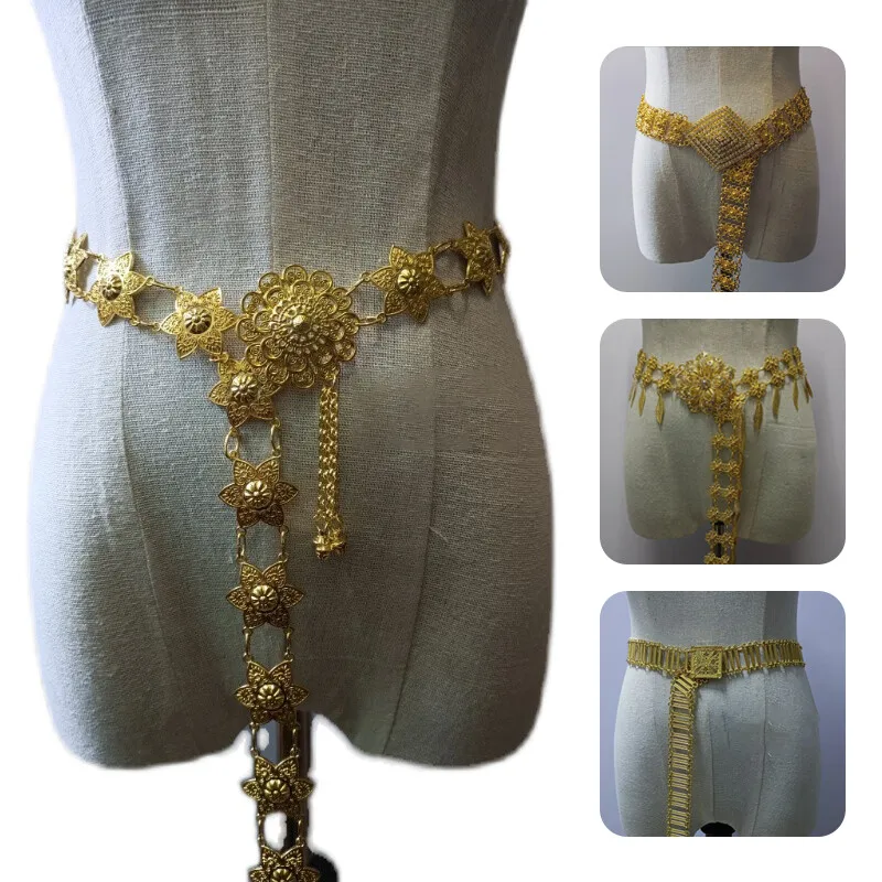 1PC 금속 태국 허리 체인 여성 태국 다이 골드 벨트 - Body Jewelry Women 리뷰 및 가격