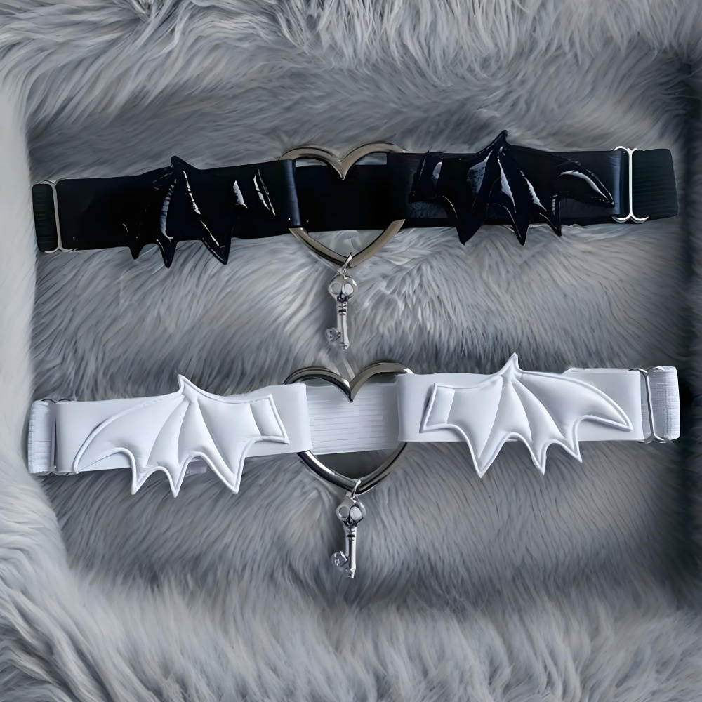 고딕 하라주쿠 블랙 하트 윙 다리 체인 가터 조절 가능 - Body Jewelry Thigh Chain 리뷰 및 가격