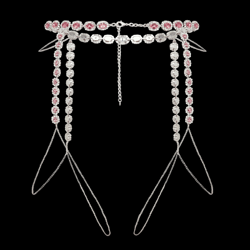 Stonefans 여성용 라운드 핑크 허벅지 체인 쥬얼 - Body Jewelry Thigh Chain 리뷰 및 가격