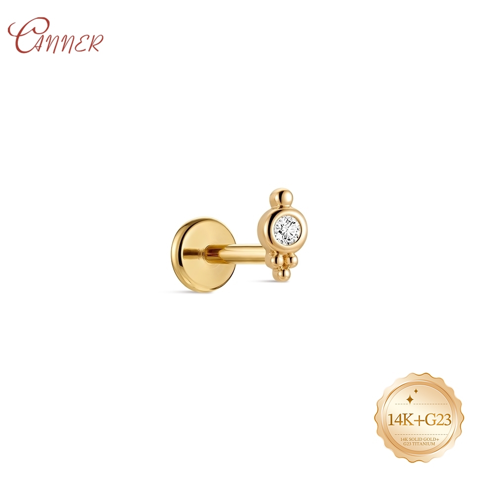 캐너 14K 솔리드 골드 내부 나사형 크리스탈 클러스터 - Body Jewelry Cartilage Earrings 리뷰 및 가격