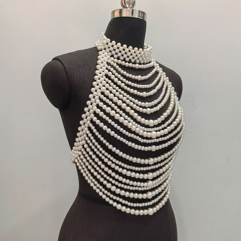 유럽과 미국의 트렌디한 중공업풍 비즈 체스트 체인, 웨 - Body Jewelry High Quality 리뷰 및 가격
